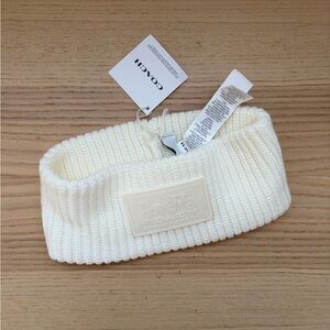 Coach Ivory Knit Headband